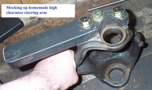 heim 1" thick CNC machined RH steering arm with 5/8" hole Dana 44 high steer